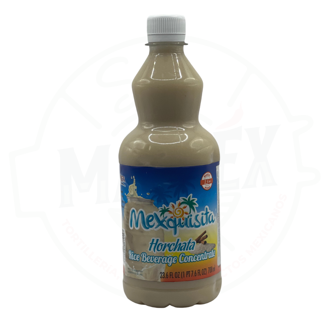 Solución concentrada de horchata, Mexquisita, presentación de 700 ml