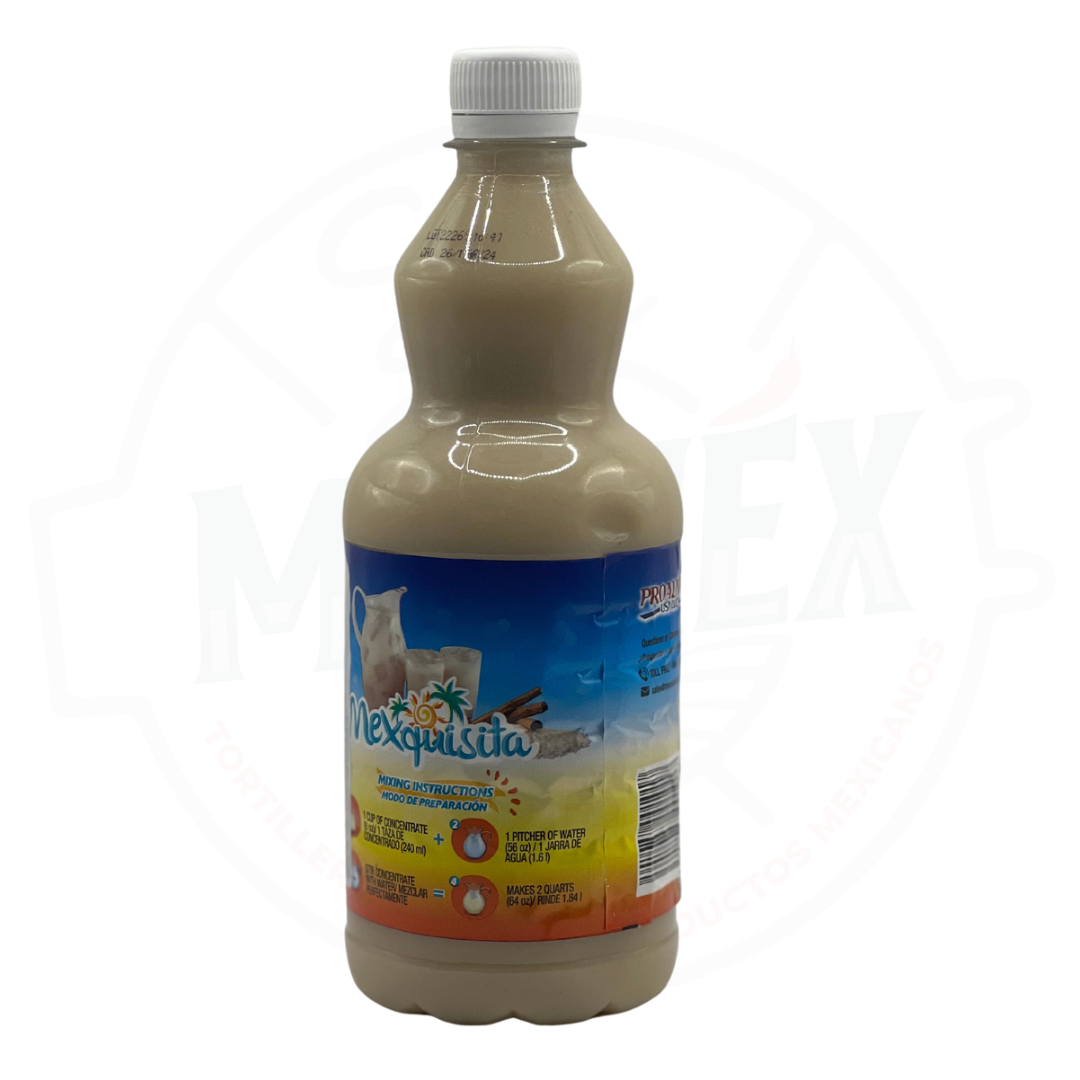 Solución concentrada de horchata, Mexquisita, presentación de 700 ml