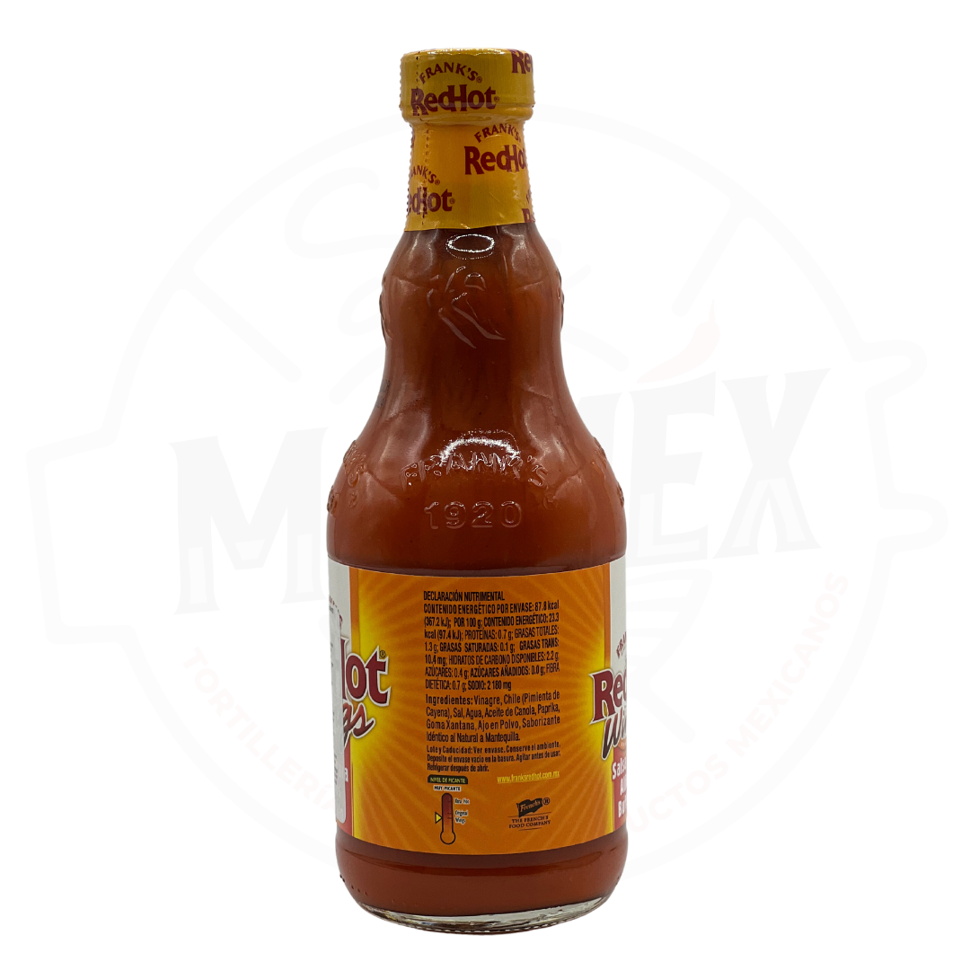 Salsa picante Red Hot Buffalo Wing (Mexico Edition), Frank's, presentación 354 ml