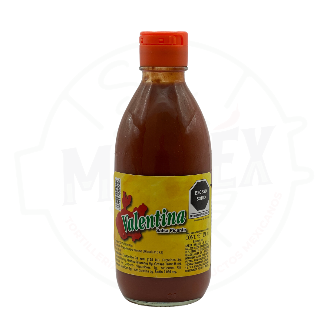 Salsa picante Valentina amarilla, presentación 250 ml