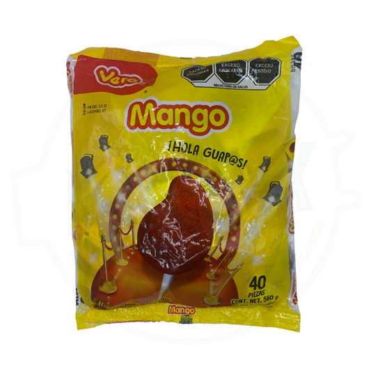 Paleta Vero Mango con Chile, paquete de 40 unidades